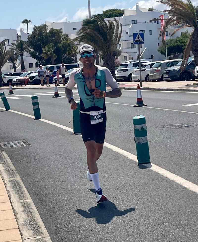 Pedro Tomé, en la carrera a pie.