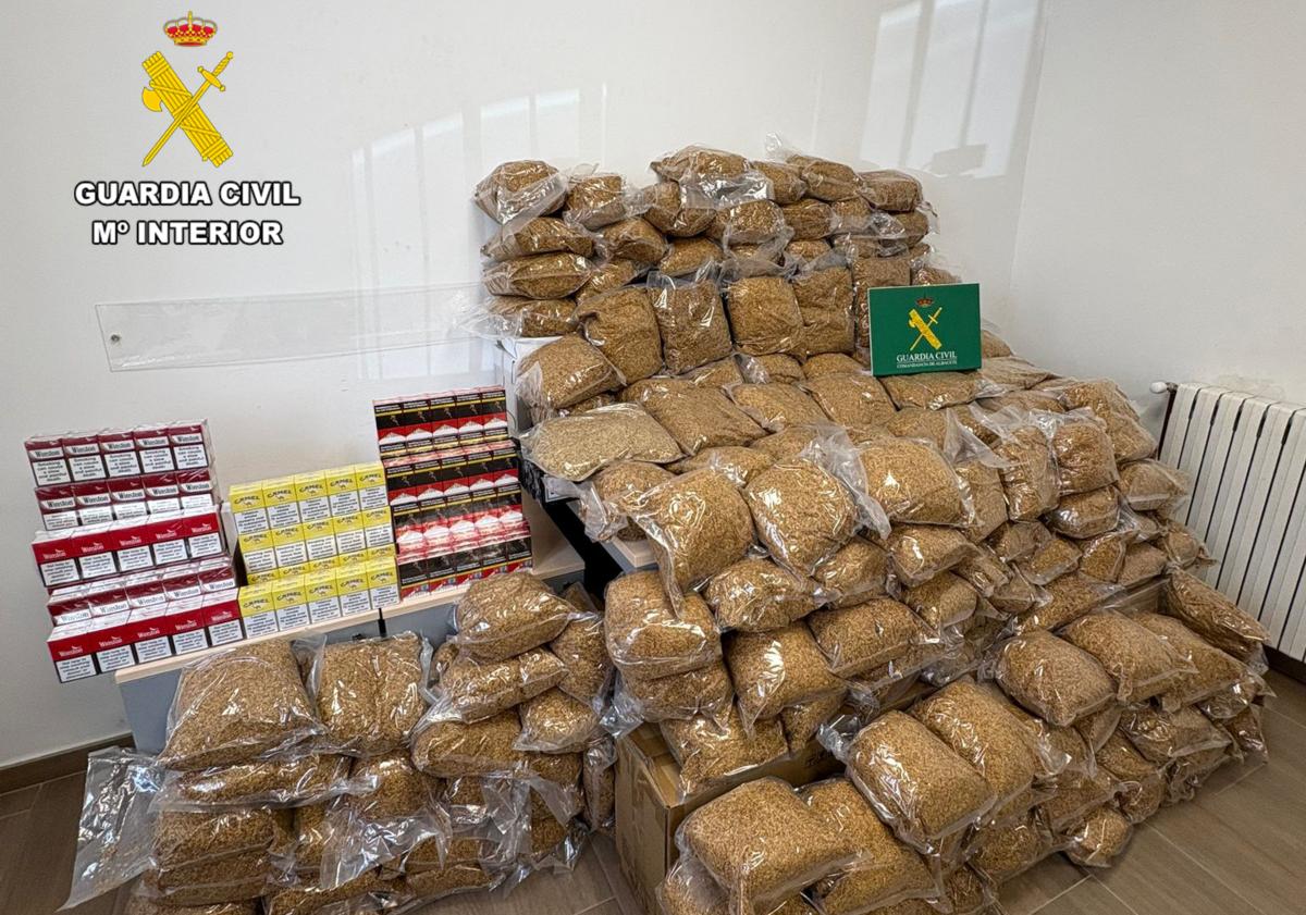 Tabaco de contrabando intervenido por la Guardia Civil de Albacete
