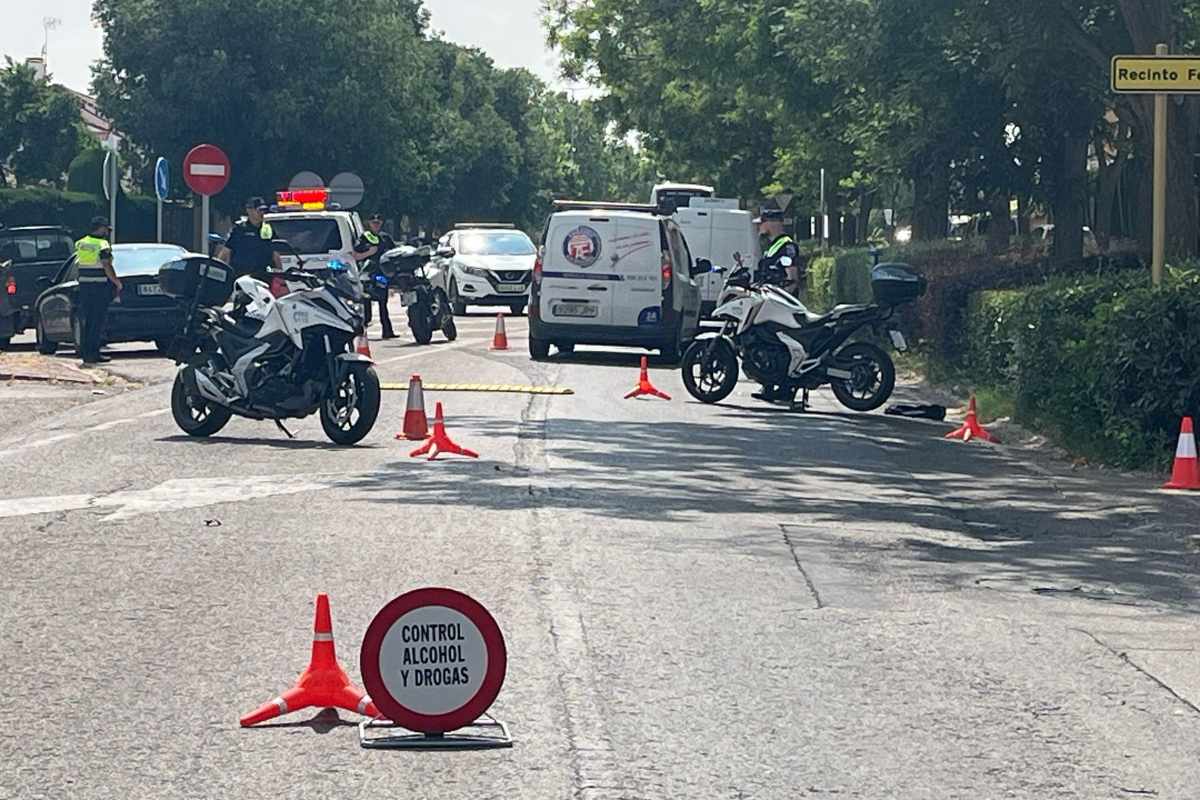 Imagen de archivo de un control de la Policía Local en Ciudad Real