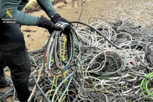 Imagen de archivo de una operación de la Guardia Civil para recuperar cable robado