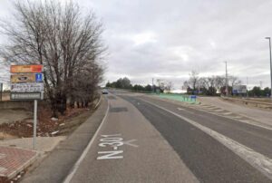 N-301, a la altura de Hellín, donde se produjo un accidente.