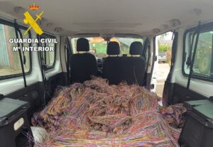 Recuperación de cable de cobre por parte de la Guardia Civil