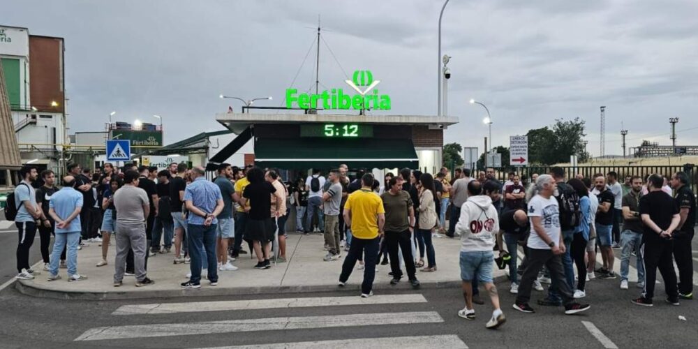 Trabajadores de Fertiberia en huelga