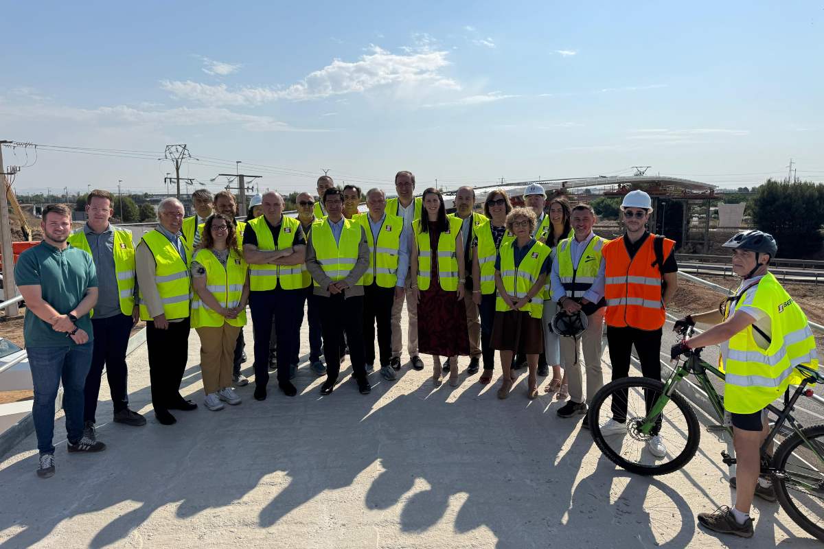 Visita a las obras de la pasarela ciclopeatonal que unirá Ciudad Real y Miguelturra