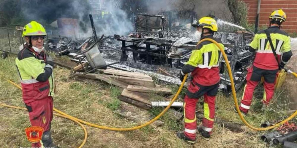 Incendio en La Puebla de Almoradiel (Toledo). Foto: @cpeistoledo