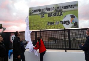 El año pasado se inauguró el reformado campo 'La Casilla' de Yeles. Foto: Ayuntamiento de Yeles.