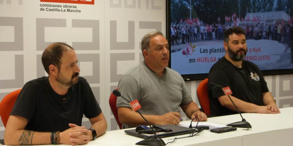 Rueda de prensa de CCOO para anunciar la huelga.