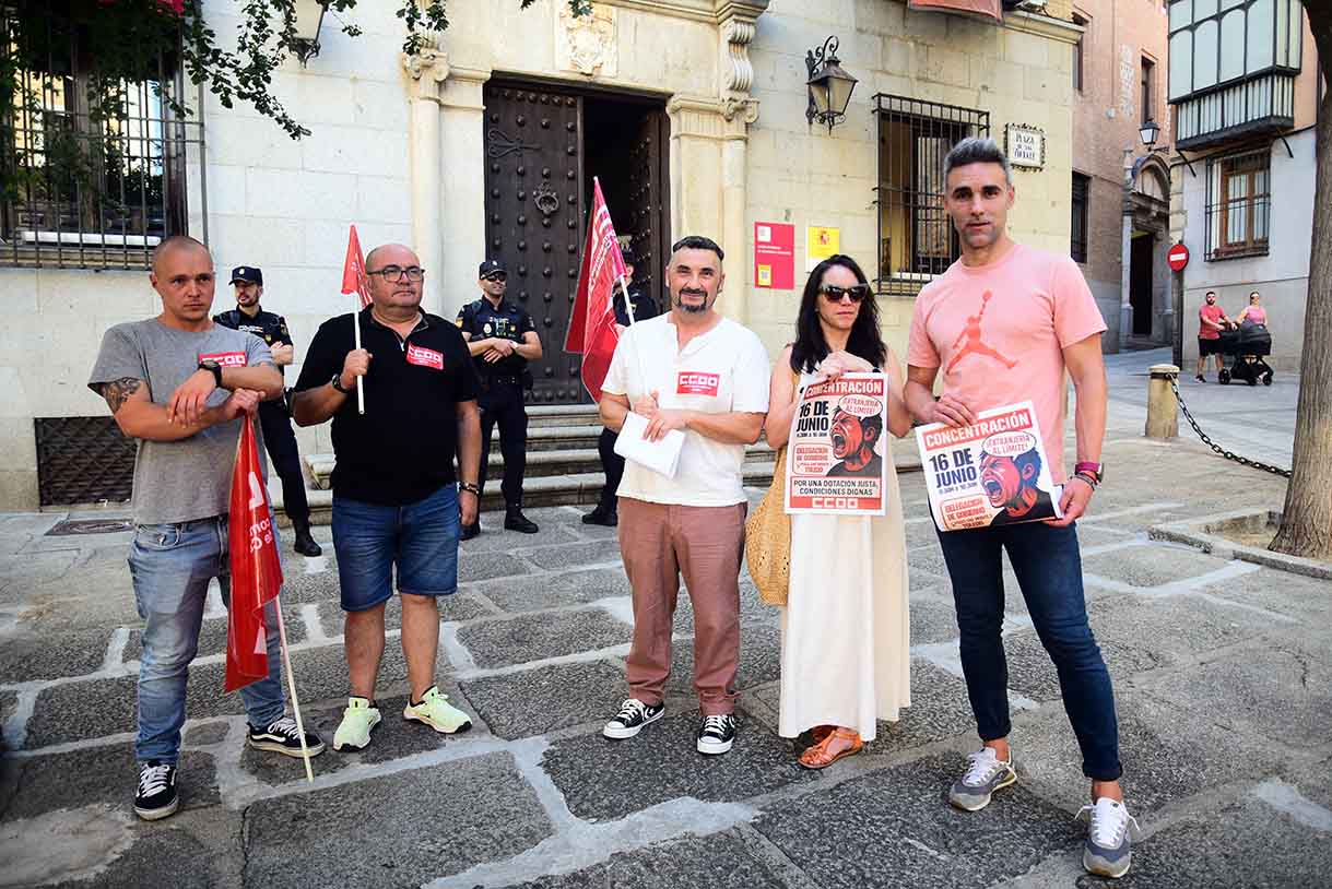 Concentración de funcionarios de Extranjería en Toledo. Foto: ENCLM/Rebeca Arango