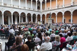 Concierto benéfico 'El ejército contra la ELA', celebrado en el Patio Imperial de Carlos V del Alcázar de Toledo.