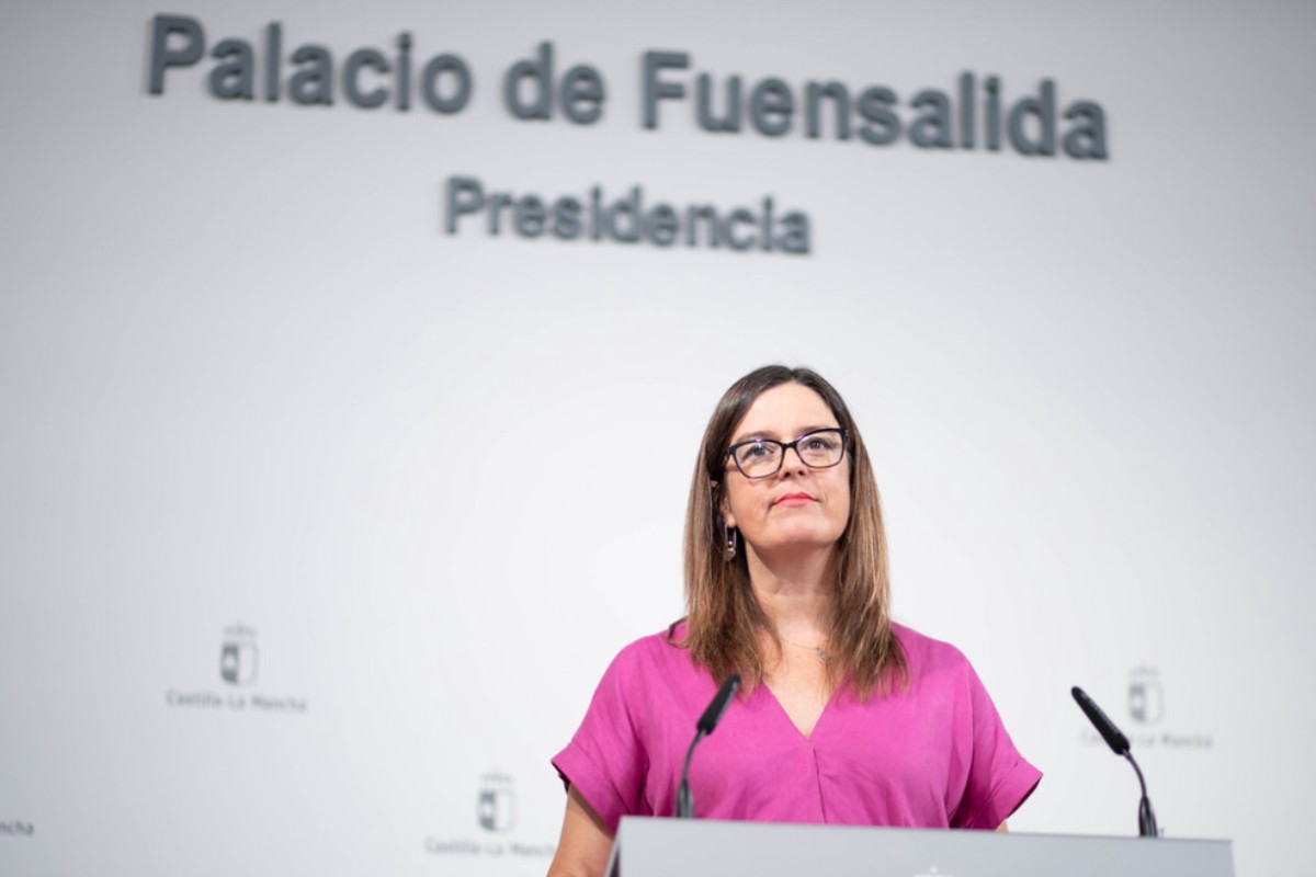 La portavoz del Gobierno regional, Esther Padilla, en el Palacio de Fuensalida (Toledo). (Fotos: Piedad López// JCCM)
