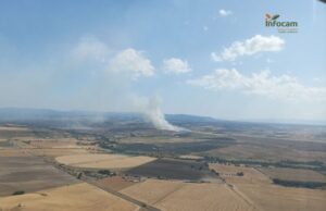 Incendio declarado en Alcaudete de la Jara.