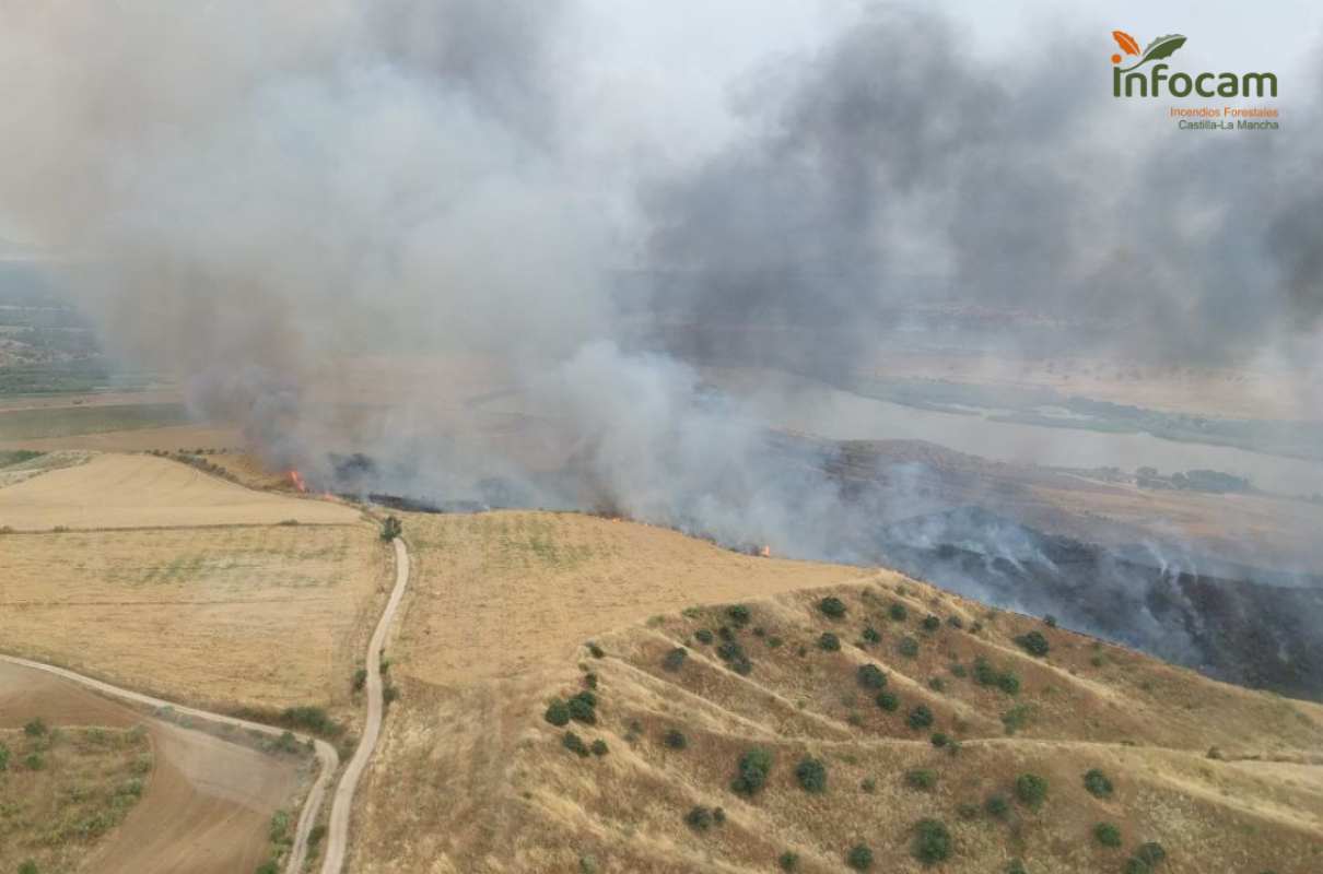 Incendio en Burujón (Toledo).