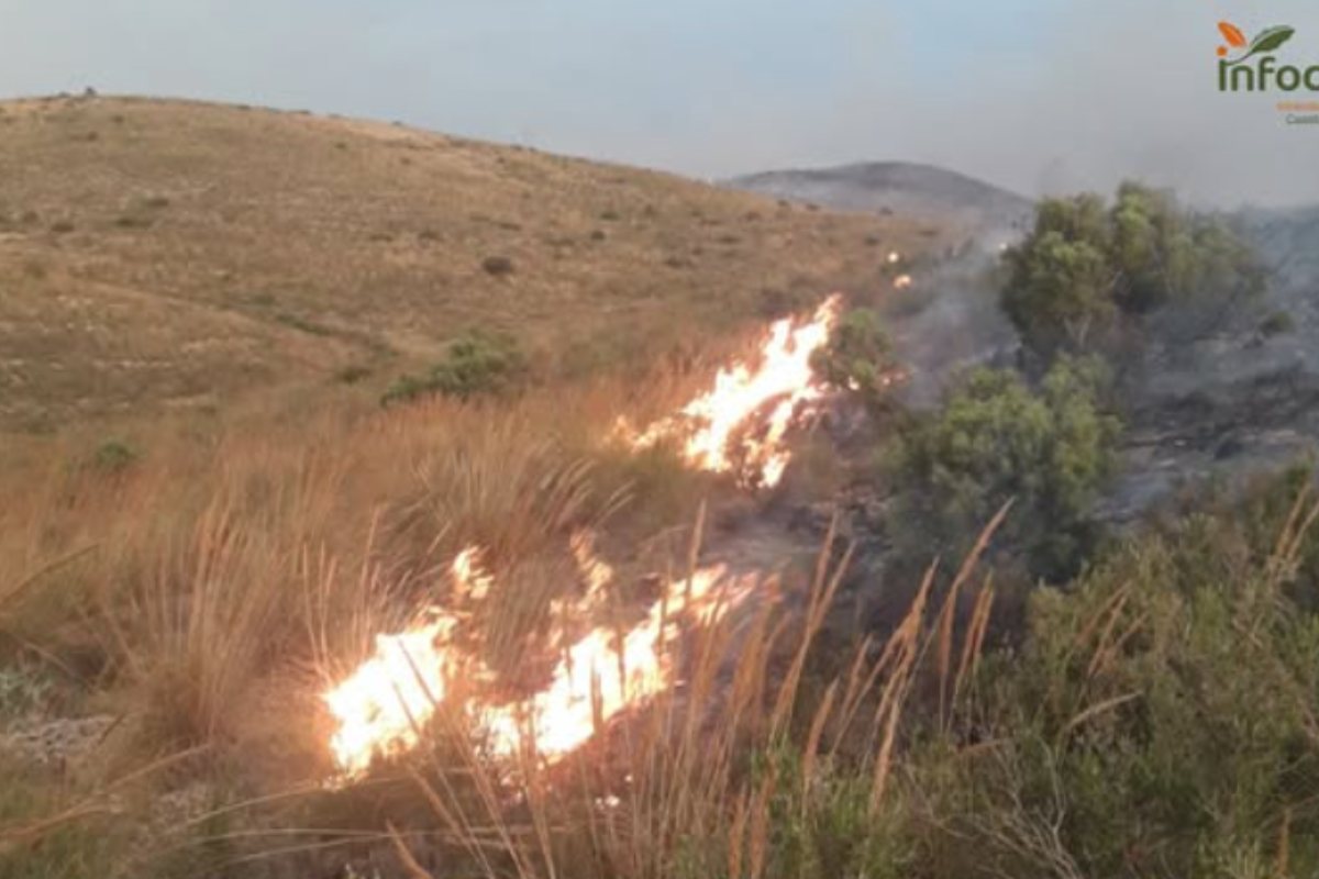 Incendio en Chinchilla de Montearagón (Toledo). Foto: @planinfocam