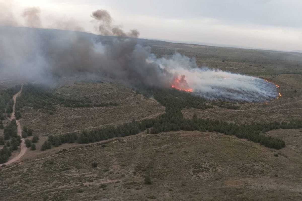 Incendio en Chinchilla (Albacete). Foto: @Plan_INFOCAM