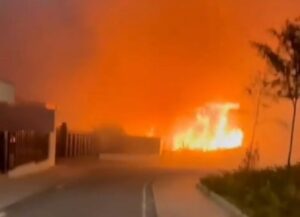 Imagen del incendio.