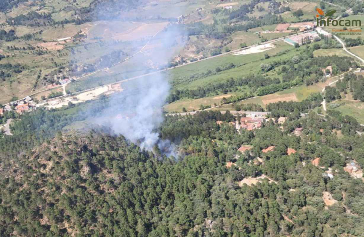 Incendio forestal en Riópar.