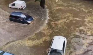 Imagen de una inundación en Guadalajara.