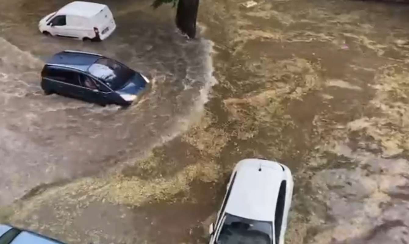 Imagen de una inundación en Guadalajara.