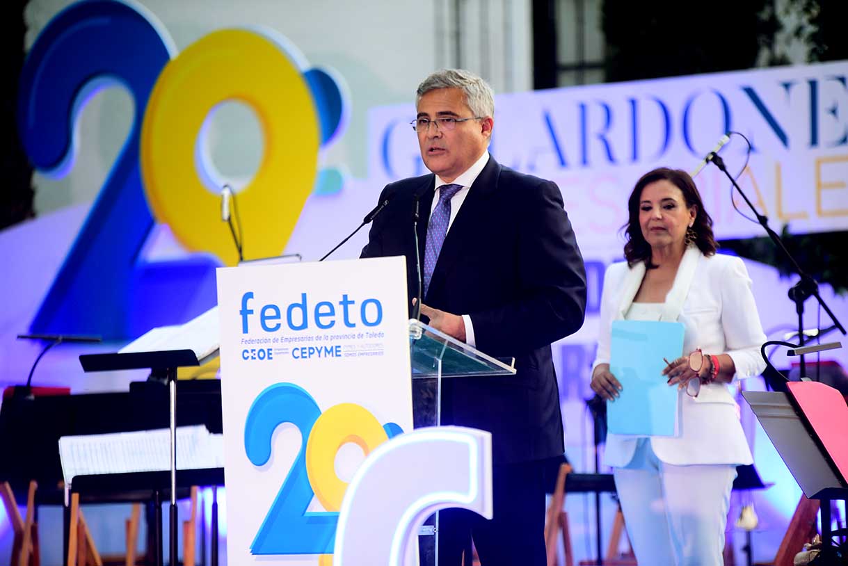 El presidente de Fedeto en los XXIX Galardones Empresariales. Foto: ENCLM/Rebeca Arango