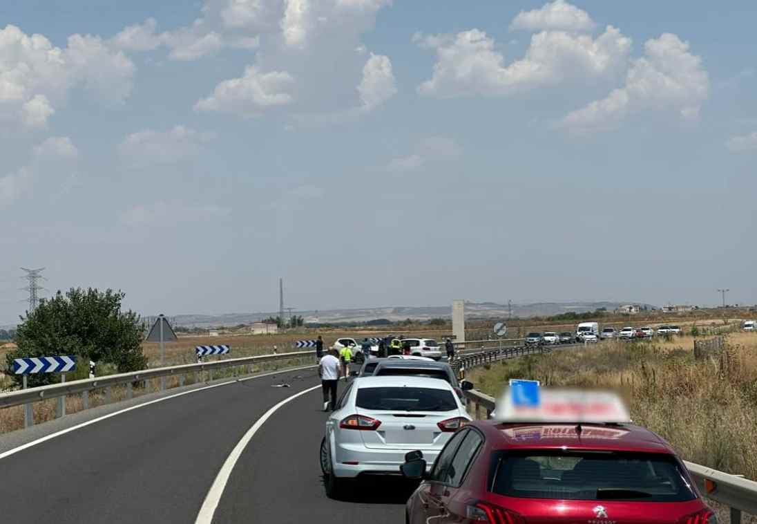 Imagen del accidente en la N-400. Foto: Leyendas de Toledo.