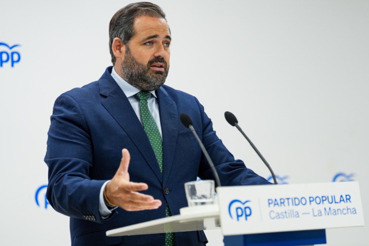 El presidente del PP de Castilla-La Mancha, Paco Núñez, este lunes en Toledo