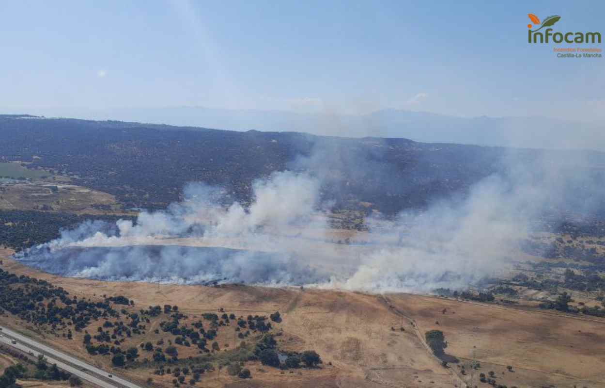 Incendio forestal en Talavera de la Reina.