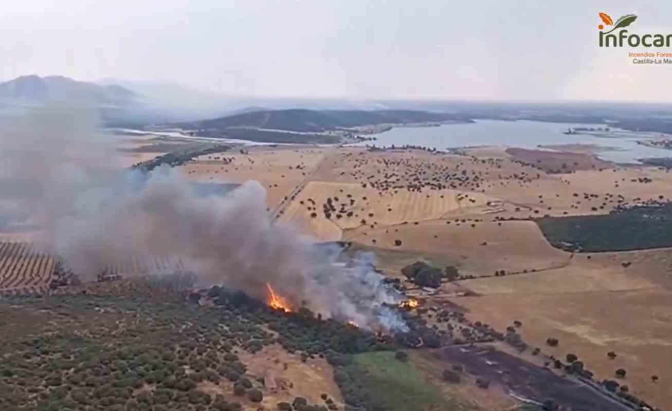 Incendio en Malagón (Ciudad Real).