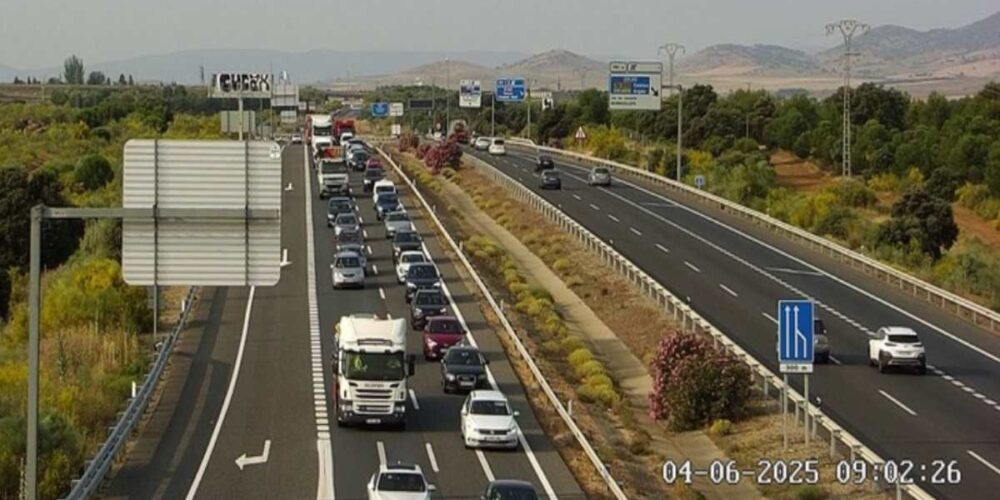 Imagen de la retención en la A-42.