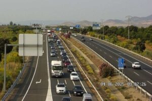 Imagen de la retención en la A-42.