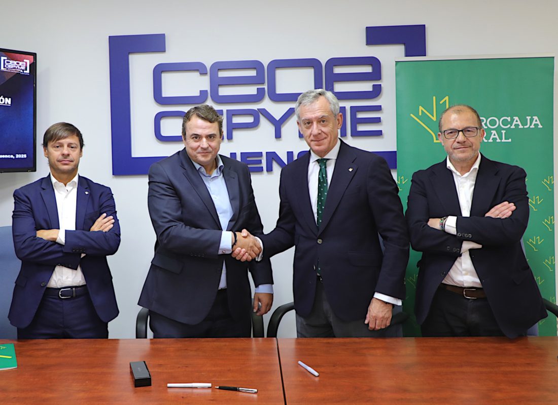 Firma de convenio entre Eurocaja y CEOE Cepyme Cuenca.
