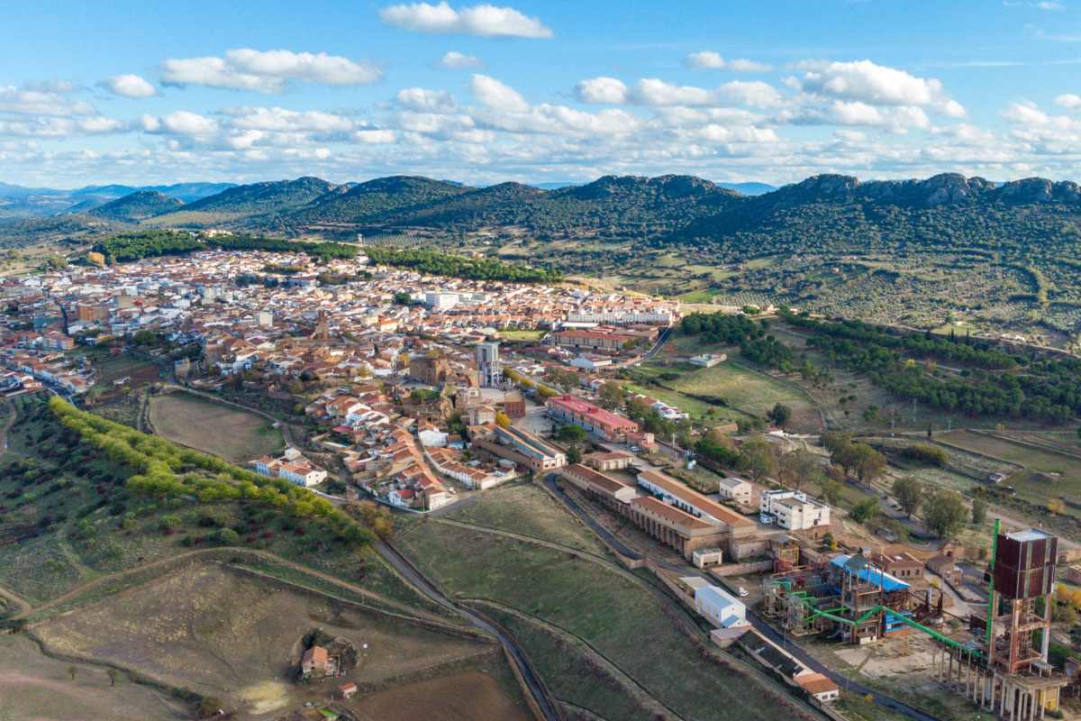 Imagen aérea de Almadén. Foto: Almadén Descúbrelo