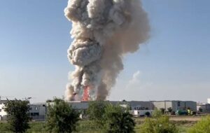 Imagen del incendio en Azuqueca.