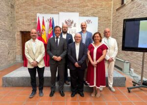 Batalla de Órganos: autoridades presentes en la firma del convenio con la Diputación.