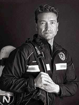 Fran, en una imagen de un calendario protagonizado por los Bomberos de Toledo.