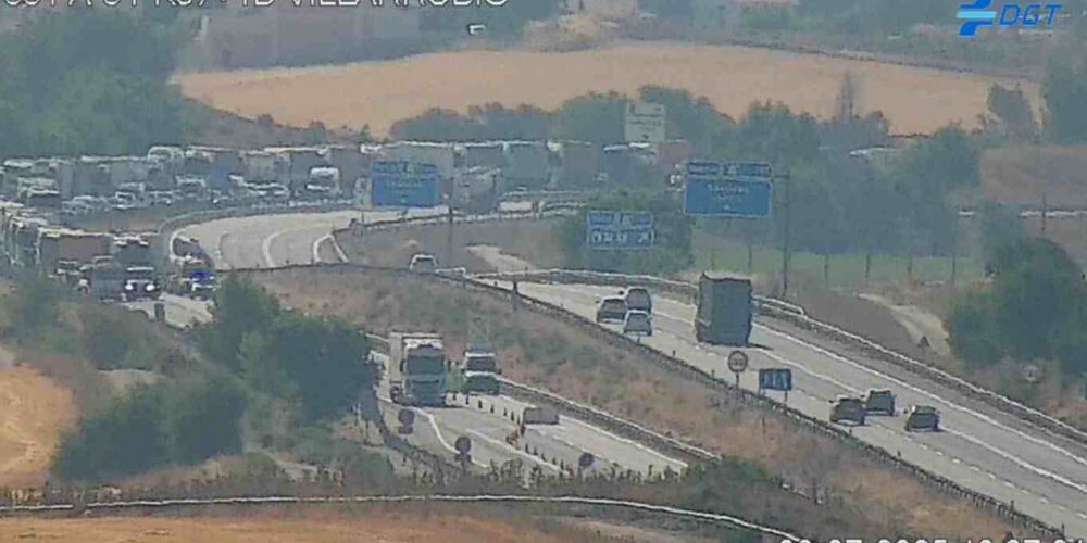 Accidente en la A-3, en el término de Saelices.