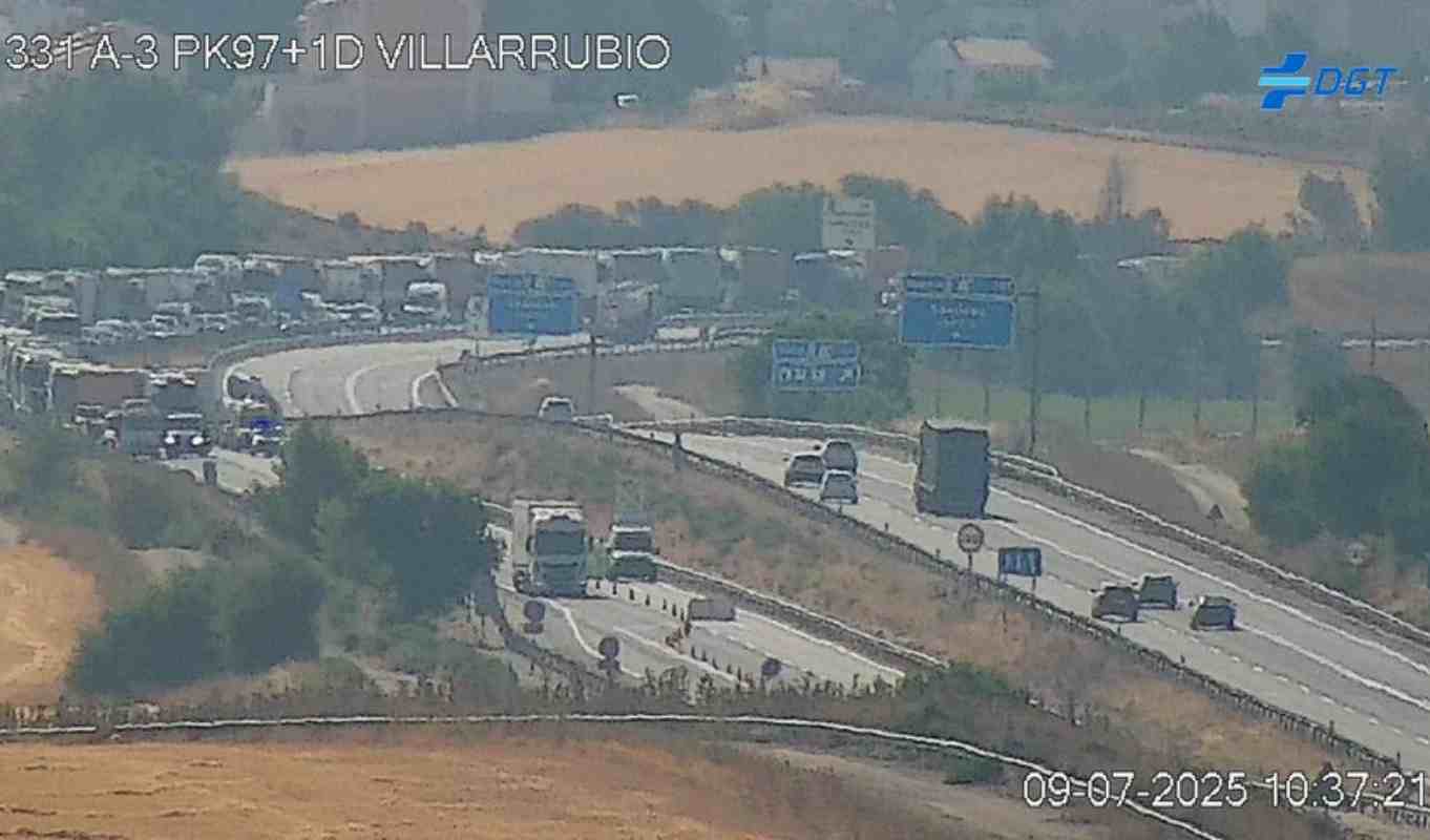Accidente en la A-3, en el término de Saelices.