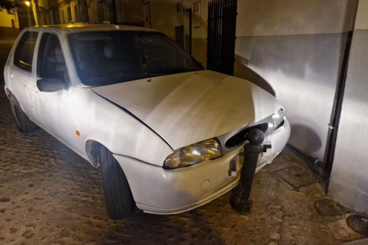 Así quedó al tratar de huir de los agentes. Foto: @policialocalcuenca