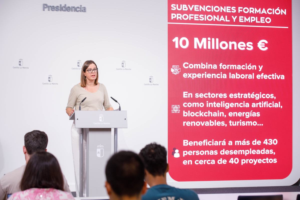 La consejera portavoz del Gobierno de Castilla-La Mancha, Esther Padilla.