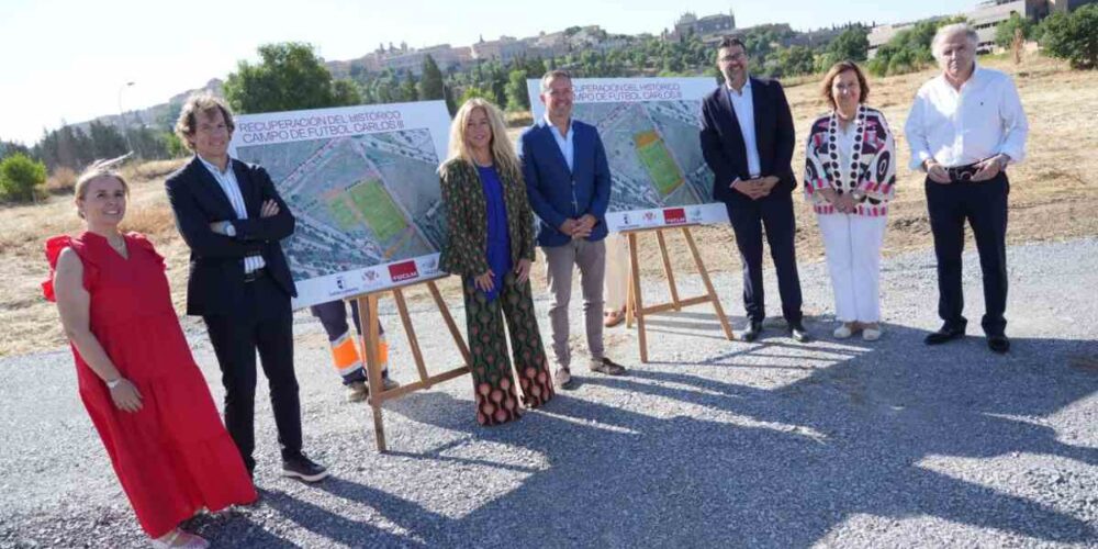Arranque de las obras del campo de fútbol Carlos III.