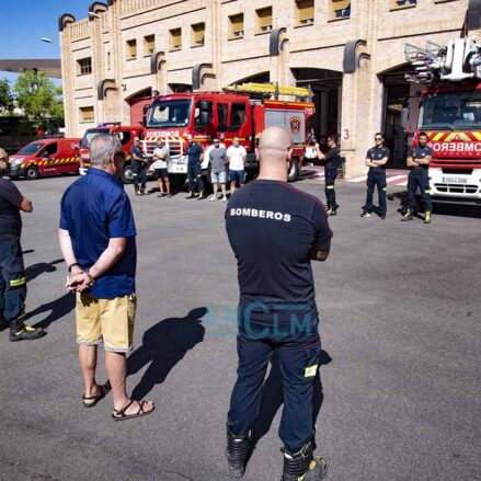 Homenaje a Javier, el bombero de Toledo fallecido. Foto: ENCLM/ Rebeca Arango