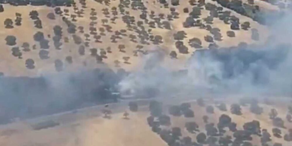 imagen del incendio de Agudo