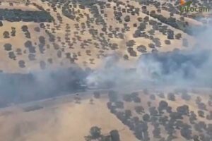 imagen del incendio de Agudo