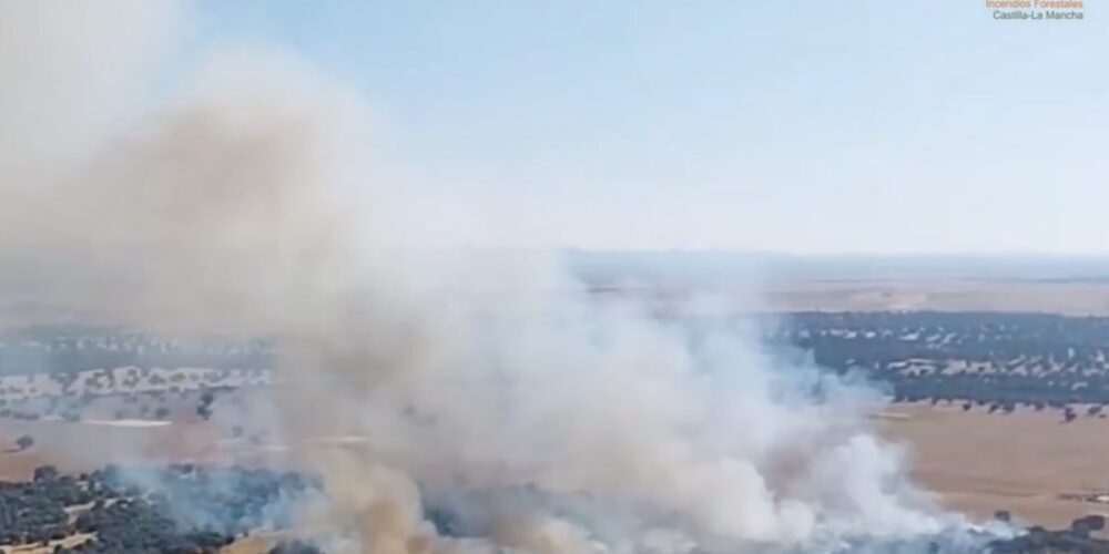 Incendio en Calera y Chozas (Toledo). Foto: Infocam