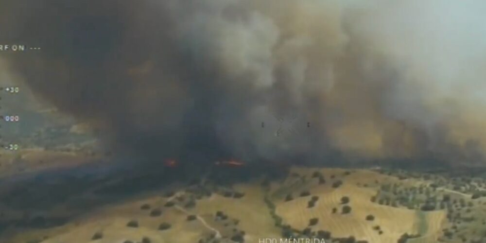Incendio en Méntrida (Toledo). Foto: 112 Comunidad de Madrid