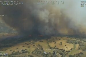 Incendio en Méntrida (Toledo). Foto: 112 Comunidad de Madrid