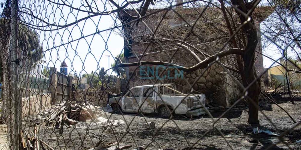 Casa en Calypo Fado quemada por el incendio de Méntrida