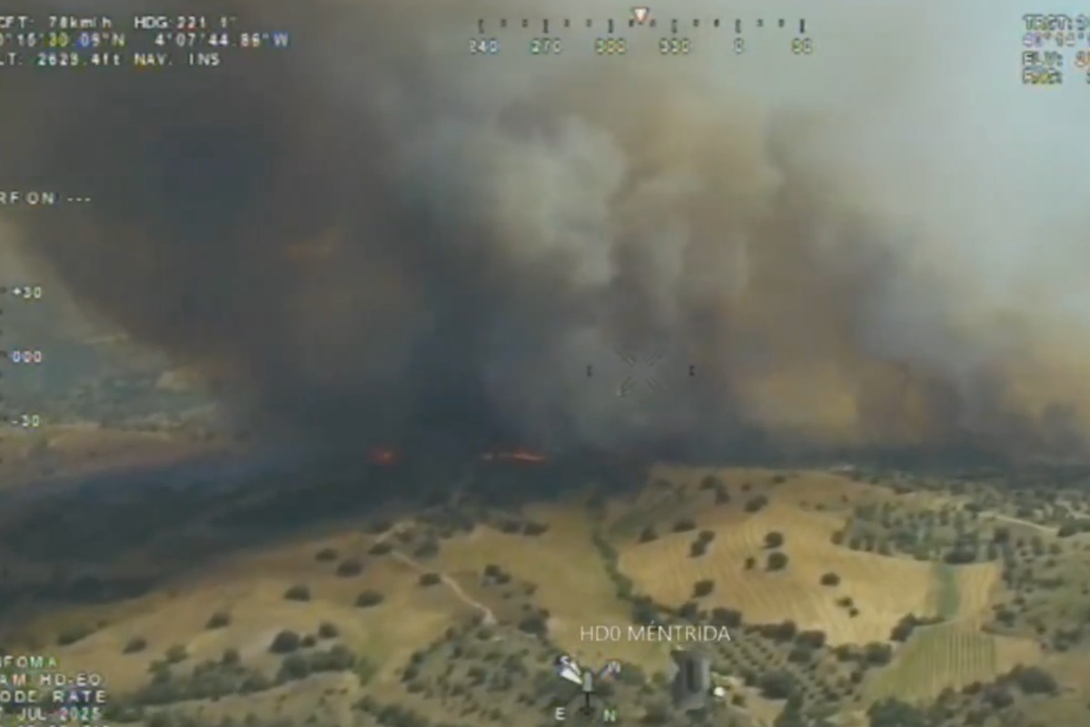 Incendio en Méntrida (Toledo). Foto: 112 Comunidad de Madrid