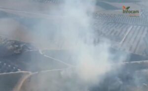 Imagen del incendio en Chozas de Canales.