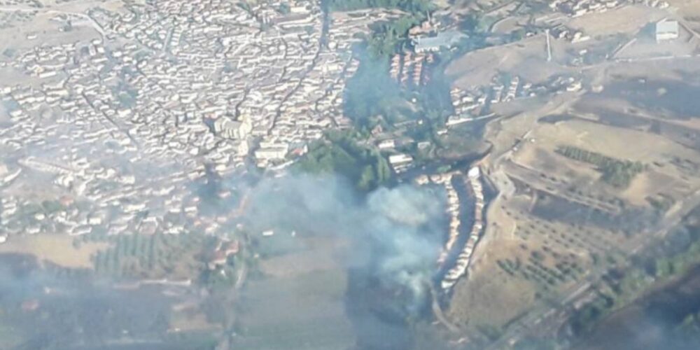 Incendio en La Torre de Esteban Hambrán (Toledo). Foto: Infocam