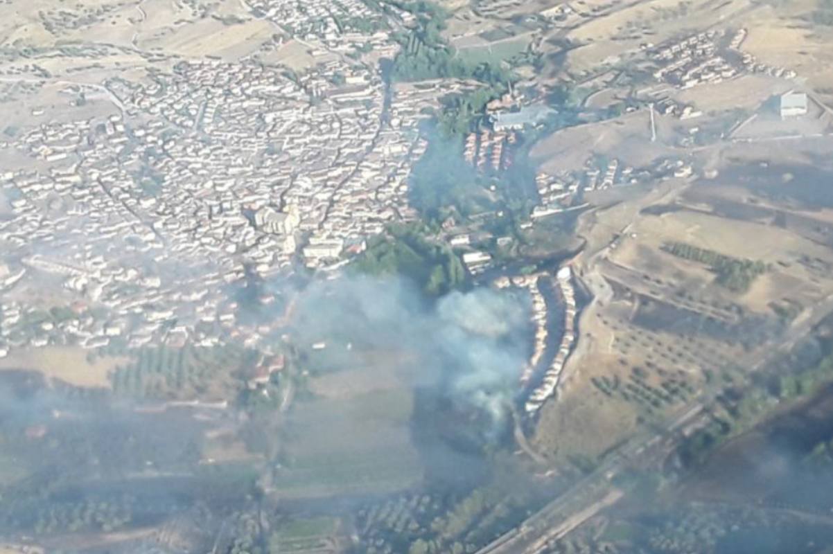Incendio en La Torre de Esteban Hambrán (Toledo). Foto: Infocam